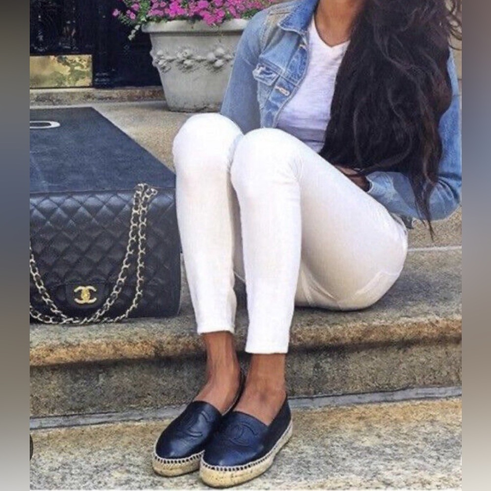 🎈🎈🎈 SOLD🎈🎈🎈CHANEL Black Lambskin CC Espadrilles- FULL SET LK NEW - sale - Picture 3 of 13